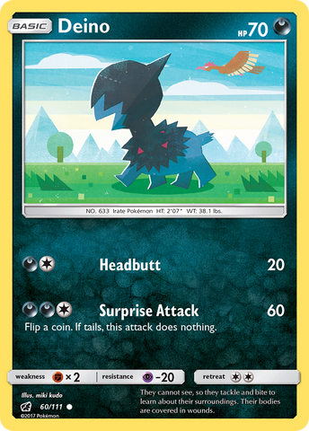 Deino (60/111) [Sun & Moon: Crimson Invasion] - Comfy Hobbies