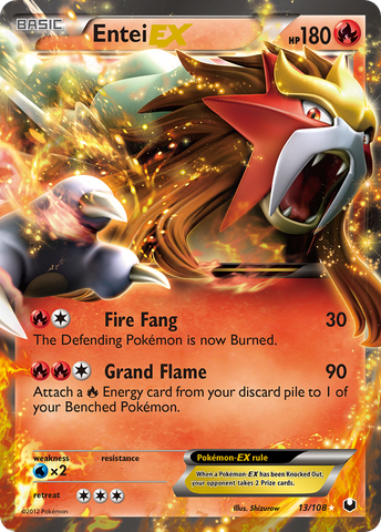 Entei EX (13/108) [Black & White: Dark Explorers] - Comfy Hobbies
