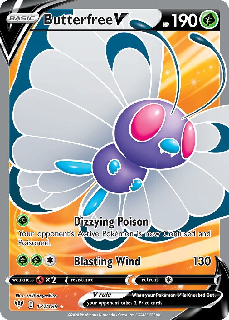 Butterfree V (177/189) [Sword & Shield: Darkness Ablaze] - Comfy Hobbies