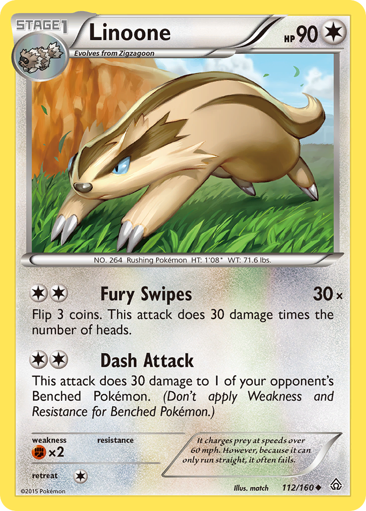 Linoone (112/160) [XY: Primal Clash] - Comfy Hobbies