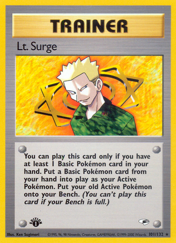 Lt. Surge (101/132) [Gym Heroes 1st Edition] - Comfy Hobbies