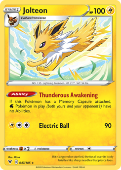 Jolteon (047/185) [Sword & Shield: Vivid Voltage] - Comfy Hobbies