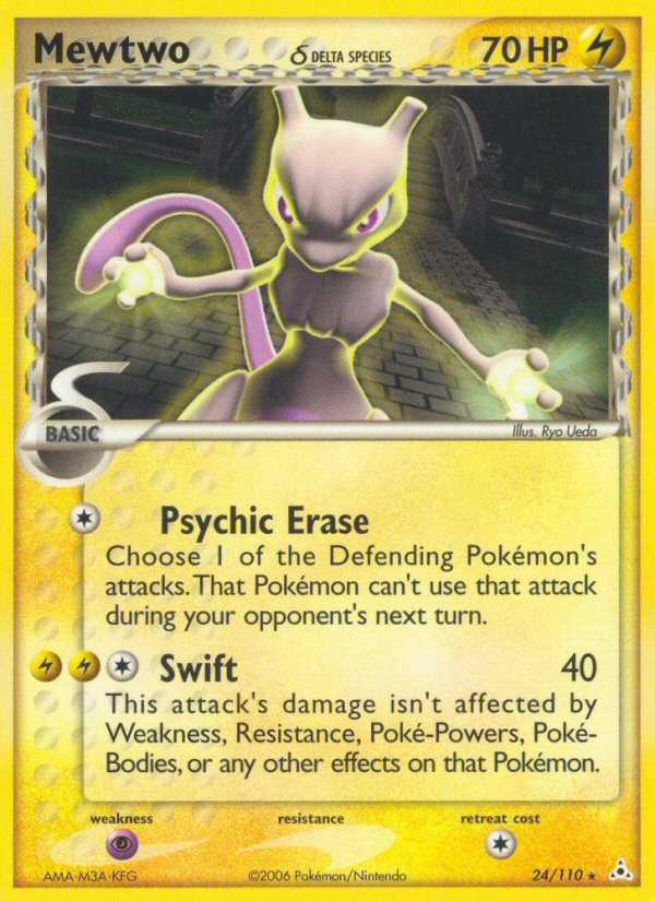 Mewtwo (24/110) (Delta Species) [EX: Holon Phantoms] - Comfy Hobbies