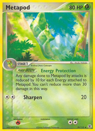 Metapod (39/112) [EX: FireRed & LeafGreen] - Comfy Hobbies