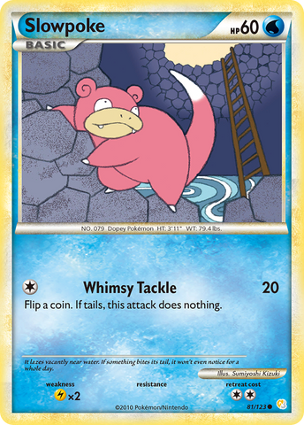 Slowpoke (81/123) [HeartGold & SoulSilver: Base Set] - Comfy Hobbies