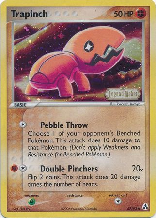 Trapinch (67/92) (Stamped) [EX: Legend Maker] - Comfy Hobbies