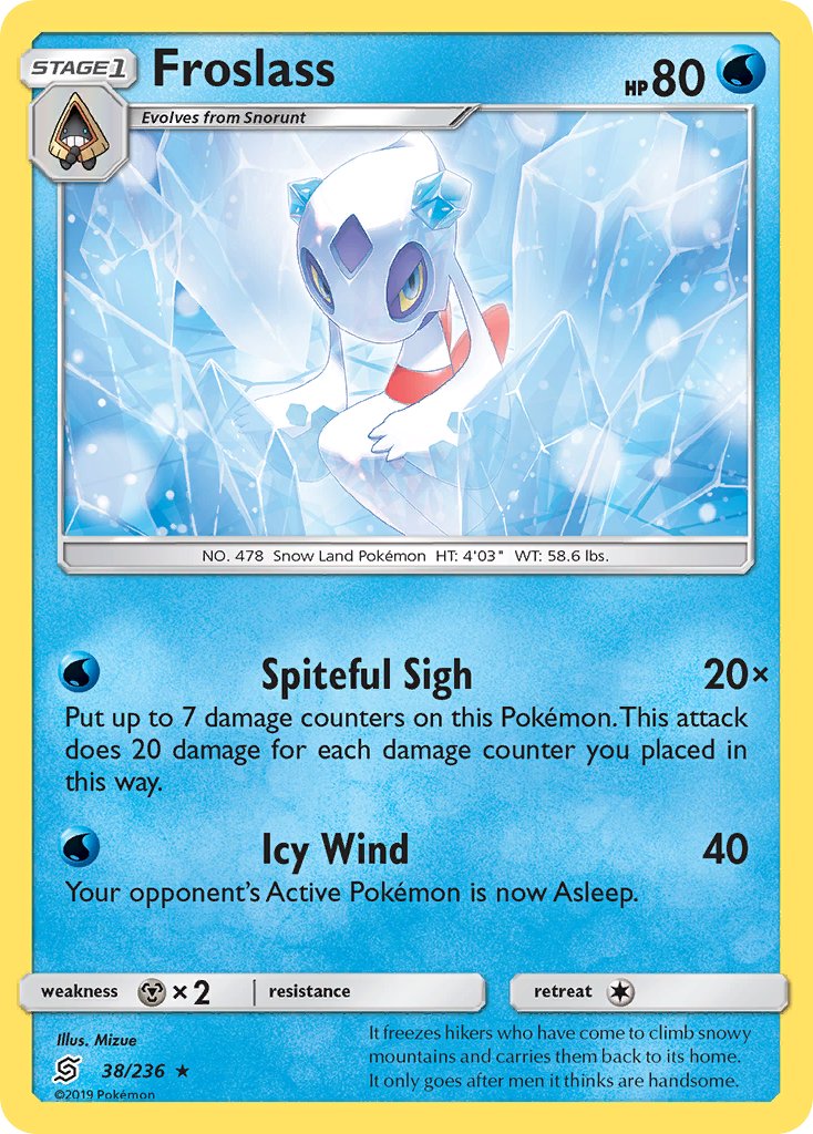 Froslass (38/236) (Theme Deck Exclusive) [Sun & Moon: Unified Minds] - Comfy Hobbies