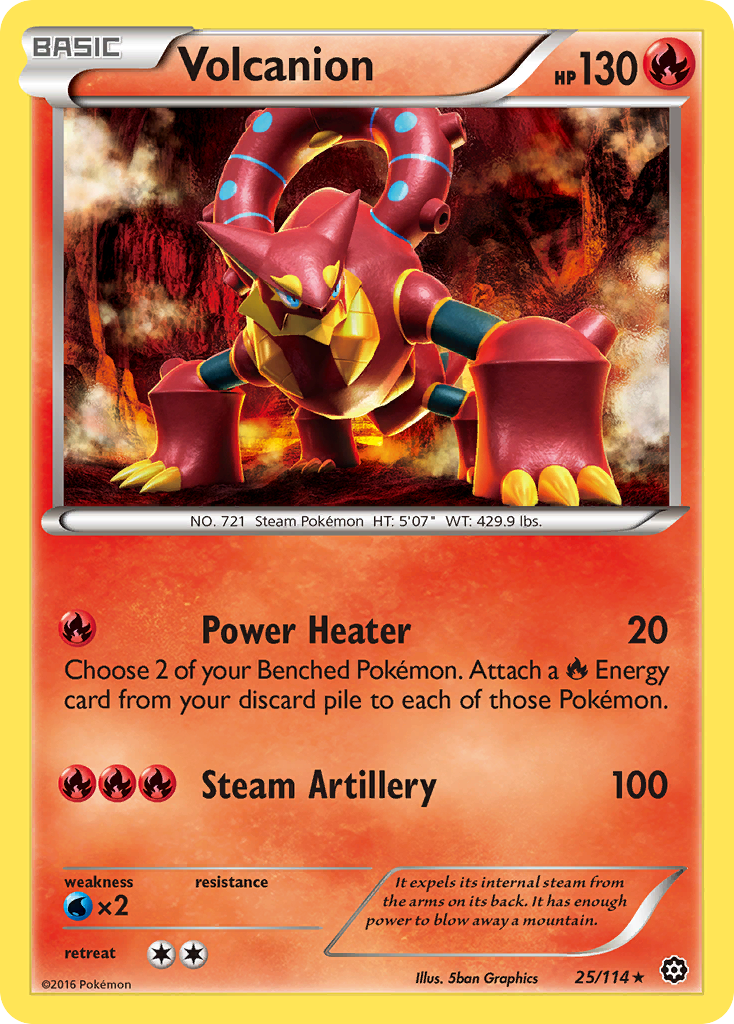 Volcanion (25/114) [XY: Steam Siege] - Comfy Hobbies