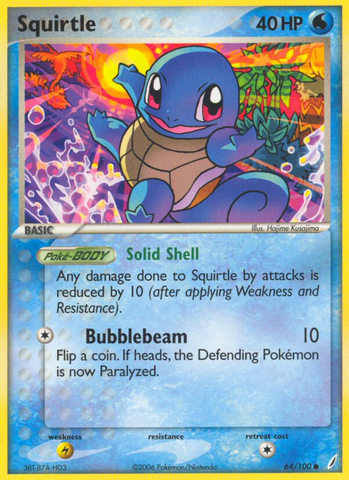 Squirtle (64/100) [EX: Crystal Guardians] - Comfy Hobbies