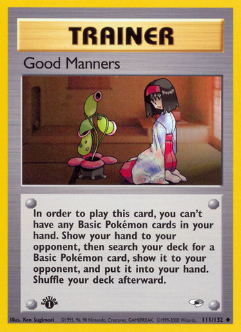 Good Manners (111/132) [Gym Heroes 1st Edition] - Comfy Hobbies
