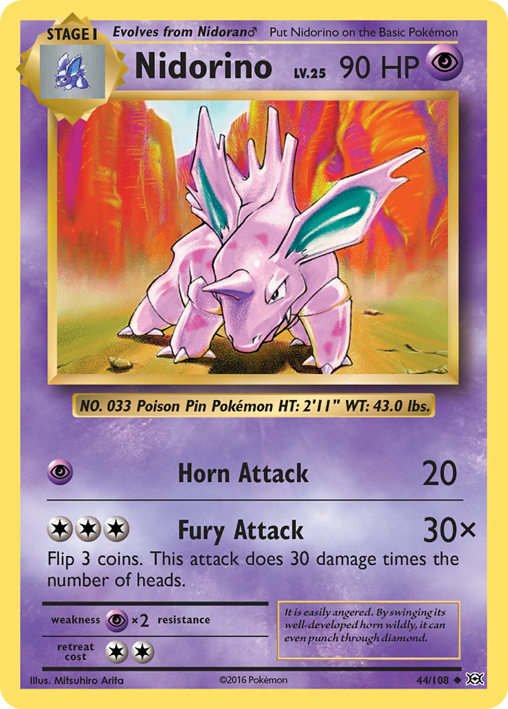 Nidorino (44/108) [XY: Evolutions] - Comfy Hobbies