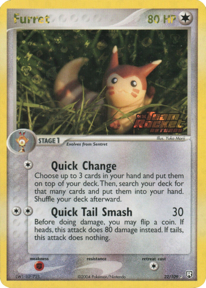 Furret (22/109) (Stamped) [EX: Team Rocket Returns] - Comfy Hobbies