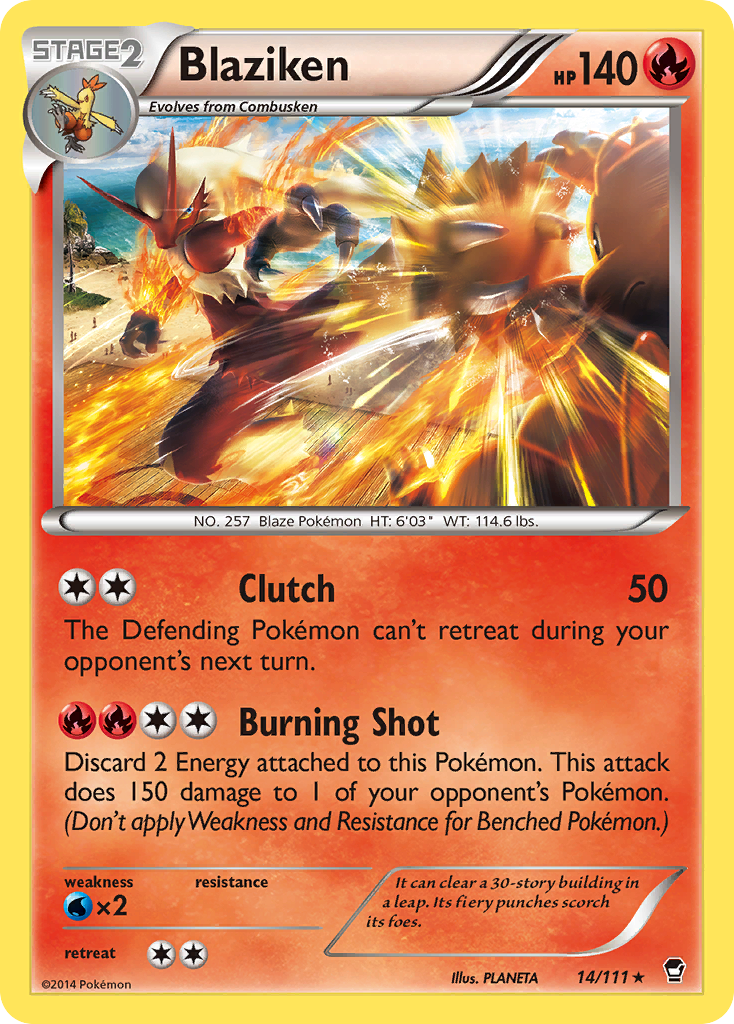 Blaziken (14/111) [XY: Furious Fists] - Comfy Hobbies