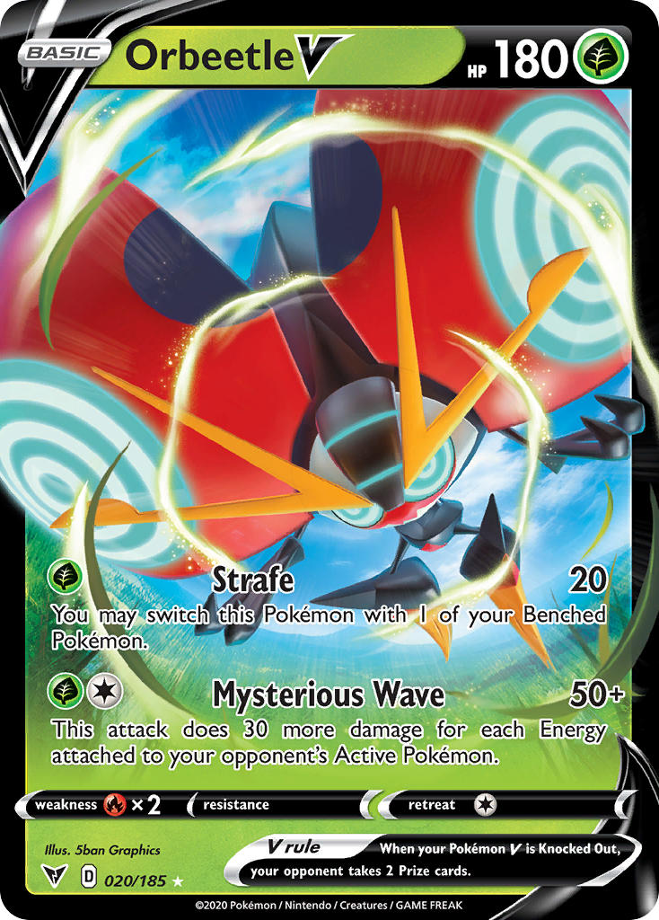 Orbeetle V (020/185) [Sword & Shield: Vivid Voltage] - Comfy Hobbies