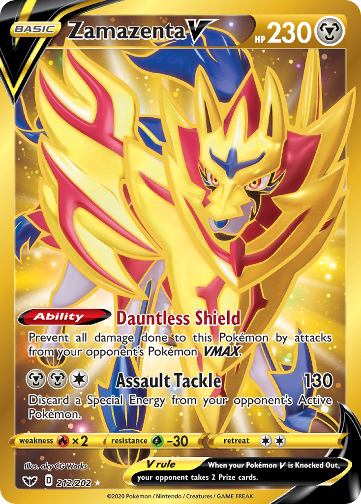 Zamazenta V (212/202) [Sword & Shield: Base Set] - Comfy Hobbies