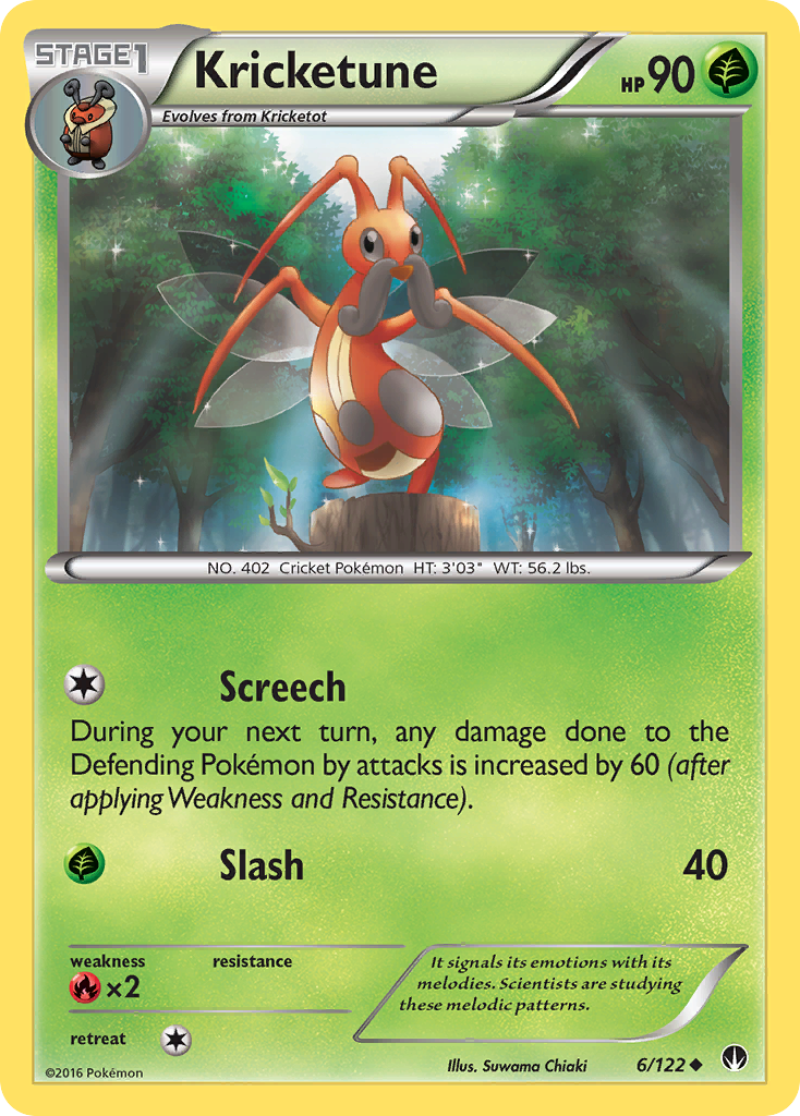 Kricketune (6/122) [XY: BREAKpoint] - Comfy Hobbies