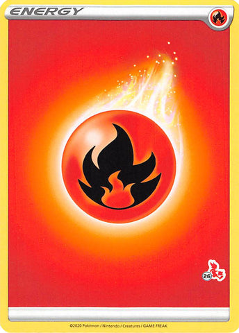 Fire Energy (Cinderace Stamp #26) [Battle Academy 2022] - Comfy Hobbies