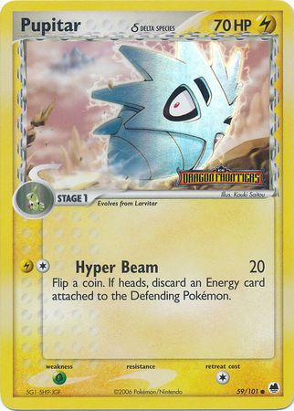 Pupitar (59/101) (Delta Species) (Stamped) [EX: Dragon Frontiers] - Comfy Hobbies