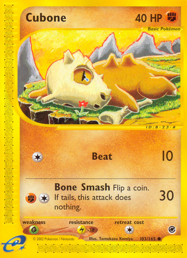 Cubone (103/165) [Expedition: Base Set] - Comfy Hobbies