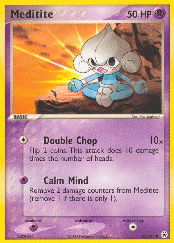 Meditite (65/101) [EX: Hidden Legends] - Comfy Hobbies