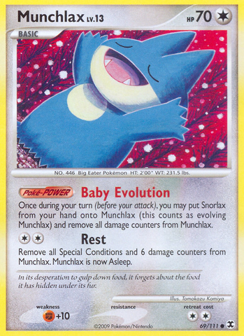 Munchlax (69/111) [Platinum: Rising Rivals] - Comfy Hobbies