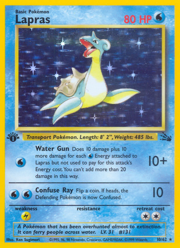 Lapras (10/62) [Fossil 1st Edition] - Comfy Hobbies