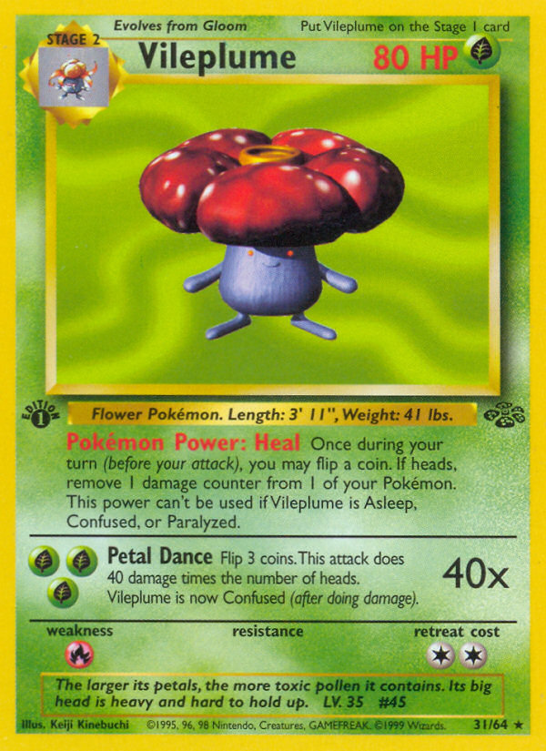 Vileplume (31/64) [Jungle 1st Edition] - Comfy Hobbies