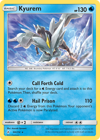 Kyurem (50/214) [Sun & Moon: Unbroken Bonds] - Comfy Hobbies