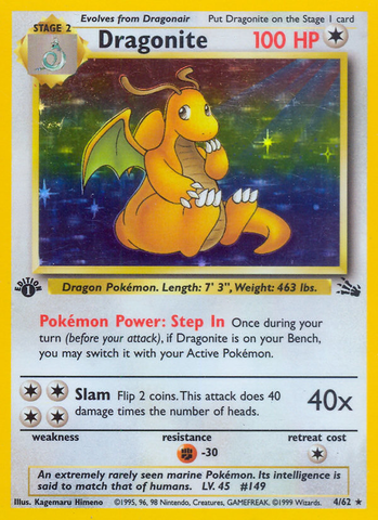 Dragonite (4/62) [Fossil 1st Edition] - Comfy Hobbies