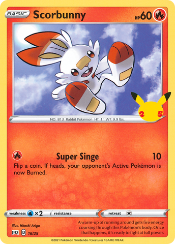 Scorbunny (16/25) [McDonald's 25th Anniversary] - Comfy Hobbies