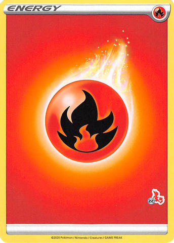 Fire Energy (Cinderace Stamp #22) [Battle Academy 2022] - Comfy Hobbies