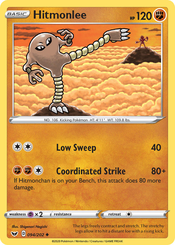 Hitmonlee (094/202) [Sword & Shield: Base Set] - Comfy Hobbies