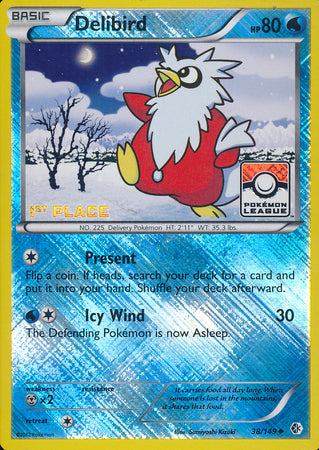 Delibird (38/149) (League Promo 1st Place) [Black & White: Boundaries Crossed] - Comfy Hobbies