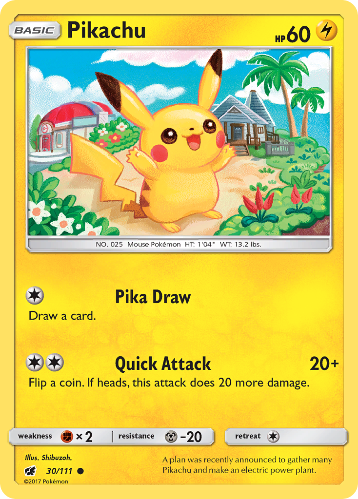 Pikachu (30/111) [Sun & Moon: Crimson Invasion] - Comfy Hobbies