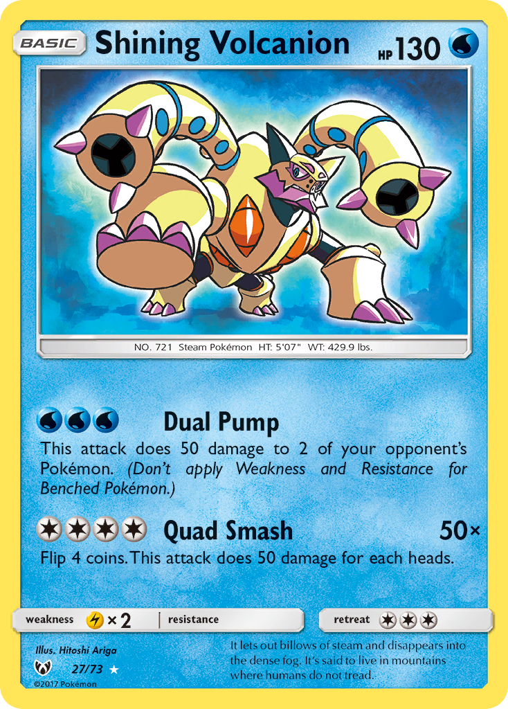 Shining Volcanion (27/73) [Sun & Moon: Shining Legends] - Comfy Hobbies