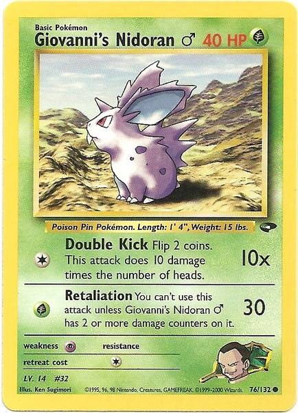 Giovanni's Nidoran (76/132) (Male) [Gym Challenge Unlimited] - Comfy Hobbies