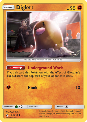 Diglett (85/214) [Sun & Moon: Unbroken Bonds] - Comfy Hobbies