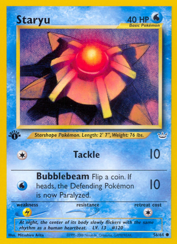 Staryu (56/64) [Neo Revelation 1st Edition] - Comfy Hobbies