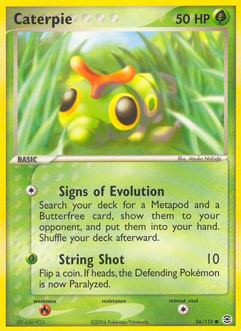 Caterpie (56/112) [EX: FireRed & LeafGreen] - Comfy Hobbies
