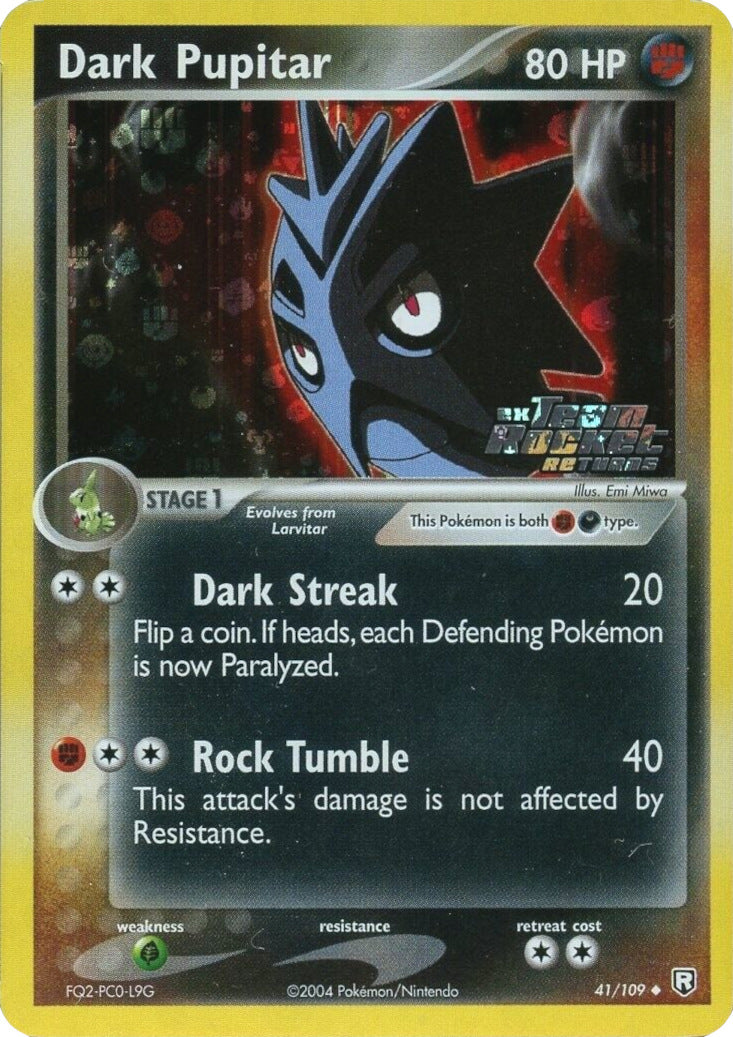 Dark Pupitar (41/109) (Stamped) [EX: Team Rocket Returns] - Comfy Hobbies