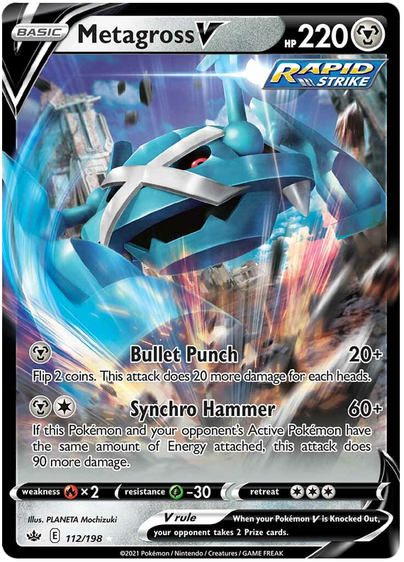 Metagross V (112/198) [Sword & Shield: Chilling Reign] - Comfy Hobbies