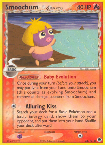 Smoochum (64/101) (Delta Species) [EX: Dragon Frontiers] - Comfy Hobbies