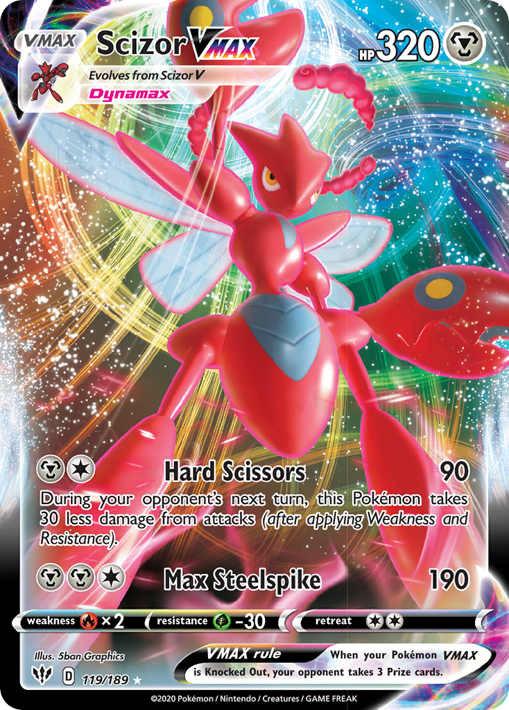 Scizor VMAX (119/189) [Sword & Shield: Darkness Ablaze] - Comfy Hobbies