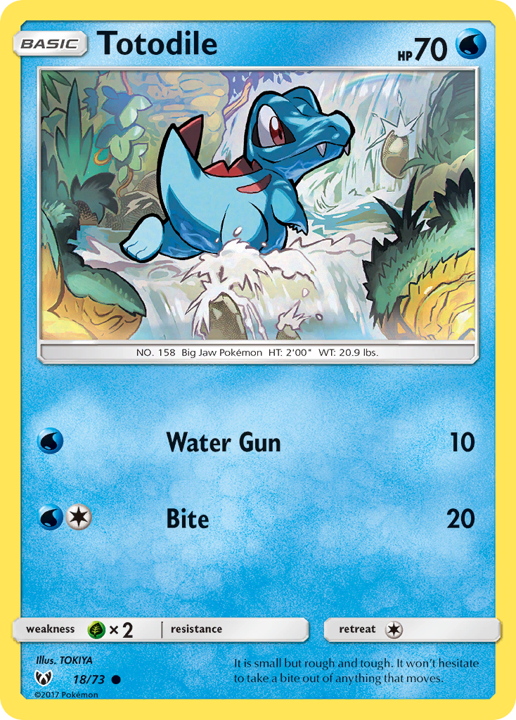 Totodile (18/73) [Sun & Moon: Shining Legends] - Comfy Hobbies