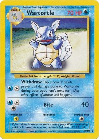 Wartortle (42/102) [Base Set Unlimited] - Comfy Hobbies