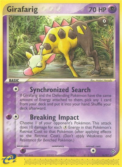 Girafarig (16/97) [EX: Dragon] - Comfy Hobbies