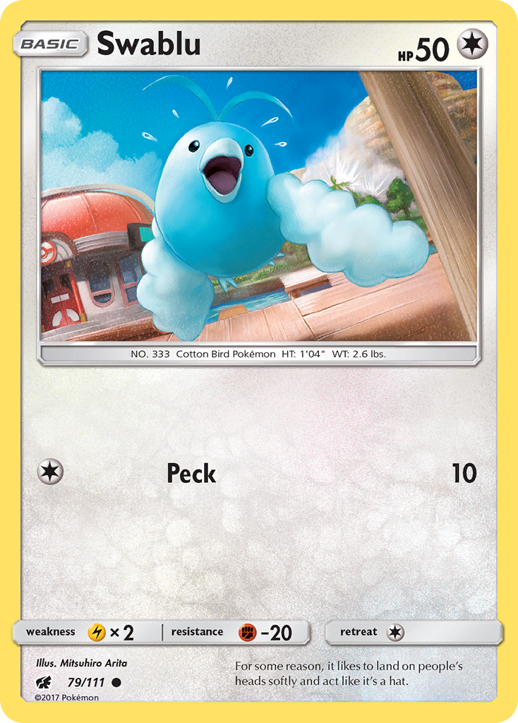 Swablu (79/111) [Sun & Moon: Crimson Invasion] - Comfy Hobbies