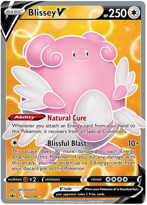 Blissey V (182/198) [Sword & Shield: Chilling Reign] - Comfy Hobbies