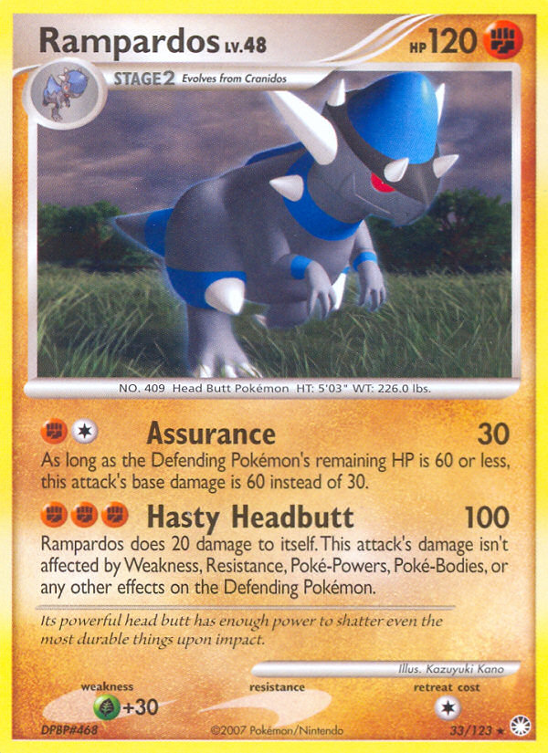 Rampardos (33/123) [Diamond & Pearl: Mysterious Treasures] - Comfy Hobbies