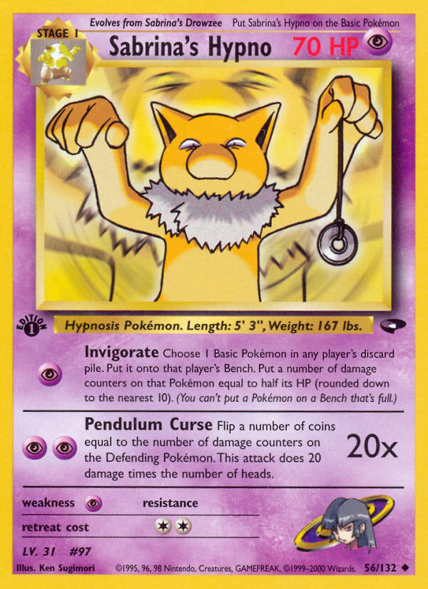 Sabrina's Hypno (56/132) [Gym Challenge 1st Edition] - Comfy Hobbies